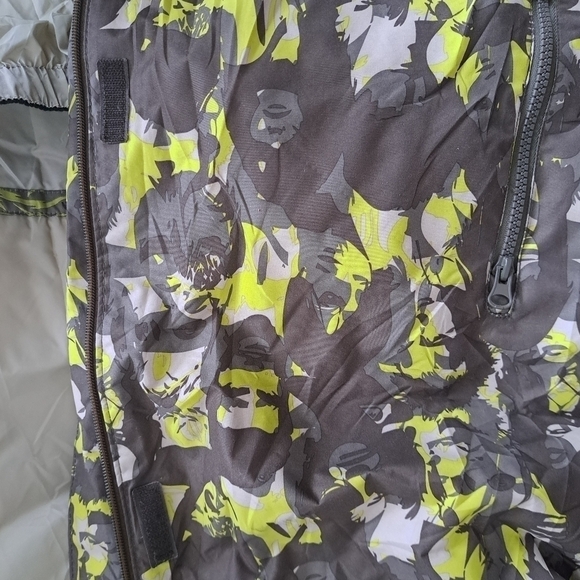 Quiksilver MISSION snowboard ski jacket coat Mens LG camo look brown green faces - Picture 11 of 13